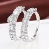 Ventas Directas de Fábrica Flor Dulce Brillante Forma de Flor Completa Circona Anillo de Pareja Juego de Dos Piezas Exquisito de Alta Calidad Versátil Suministro Exclusivo Transfronterizo