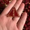 Folu mineral de cinabrio contenido ordinario hilo de cuentas sueltas texto jugar zorro valiente DIY arena de cristal rosario manual seguimiento de cuentas
