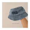 Sombrero de Pescador Coreano para Niños con Visera Otoño e Invierno Sombrero de Mezclilla Lavado Retro Visera Protector Solar Cortavientos Sombrero de Cubo para Bebé Niño y Niña