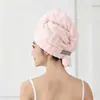 Gorro de Microfibra para Secar el Cabello, Espeso, Absorbente, Secado Rápido, Turbante de Hotel con Cola Ancha, No Necesita Secadora, Gorro de Ducha para el Hogar, Terciopelo de Coral