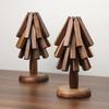 Tapete de isolamento térmico de madeira maciça de nogueira preta Decoração da mesa de jantar Uma árvore de Anti-escaldamento Tapete de isolamento térmico Creative Folding Tapete de isolamento térmico