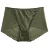 Panty de encaje sin costuras de cintura media-alta, entrepierna de satén y algodón puro, ajustado a la cadera, sexy, alta elasticidad, secado rápido, talla grande, bikini triangular para mujer