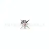 F136 Aleación de Titanio Estrella de Ocho Puntas Circonita Rosca Interna Fondo Plano Aretes Clavo de Hueso de Oreja Estrella de Ocho Puntas Titanio G23 Joyería para Piercing