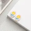 Etiqueta de Tela con Flor Linda Ovalada Pasador para Cabello Infantil Pegatina de Tela Adorno Decorativo para la Cabeza Marca Tejida DIY Adorno Hecho a Mano de Dibujos Animados