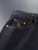 Jeans de lana para hombre, nueva colección otoño 2026, estilo de pierna recta, elásticos, de alta gama, cepillados para suavidad, cálidos y de corte holgado