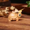 Figurillas de Madera de Pingüino y Tortuga de Dibujos Animados Lindos, Tallas de Madera Hechas a Mano, Adornos de Animales de Madera, Decoraciones Colgantes de Talla, Manualidades