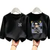 Camiseta de manga larga de dibujos animados a la moda estilo coreano para niñas, nuevo estilo primavera y otoño 2026, camiseta básica de algodón puro para niñas