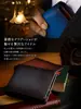Cartera de Piel Genuina para Hombre Cartera de Monedas de Negocios Japonesa Cartera Corta Antirrobo Rfid