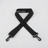 Nueva bolsa de mensajero de fábrica de 38 mm con gancho giratorio de color, bolsa de poliéster tejido negro de plástico, correa de hombro