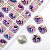 Celebridad de Internet K9 superficie multicorte 12mm clavo cuadrado grueso joyería colorido fondo puntiagudo pila de uñas de cristal Accesorios de ropa de diamante al por mayor