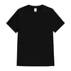 Camiseta de Algodão Puro Estilo Europeu e Americano, Manga Curta, Corte Solto, Gola Redonda, Camada Base Solta, Personalizável com Logo