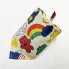 Bandana de Algodón Sarga para Perro Mascota Estilo de Atar Babero Infantil Bufanda para Cabeza de Bebé Empaquetado Individualmente