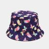 Sombrero de Cubo Creativo Colorido con Patrón de Mariposas Europeas y Americanas de Doble Cara para Mujer, Tendencia para Viajes de Primavera y Verano, Sombrero de Cubo de Sol para Hombre