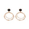 Pendientes circulares elegantes de alta gama de estilo coreano para mujer, estilo francés, con personalidad, diseño moderno, grandes, delgados y combinables.