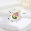 Rosa flocado DIY Accesorios para Colgante Collar de Alto Sentido Accesorios para Pulsera Colgante Zirconia Hoja de Ginkgo Blanco Beel Colgante Único
