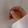 Transfronteiriço Flor Curta Estilo Europeu Vestindo Armadura Fresh Girl Coração Nail Art Patch Francês Ins Estilo Unhas Postiças