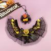 Cachecol de Malha Halloween Gato e Cachorro Transfronteiriço Chapéu com Corda Elástica para Cães Pequenos e Médios Decoração Pet