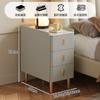 Mesa de noche inteligente pequeña ultraestrecha de madera maciza, lujo ligero, moderna, simple, para dormitorio, hogar, carga inalámbrica, mesa de noche de pizarra