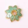 Novas Contas Separadas Pequenas Peças de Flores Óleo Pingando Imitação Azul Queimado Cloisonne Liga Pequenas Peças de Flores Faça Você Mesmo Grampo de Cabelo Estilo Antigo Pulseira Colar
