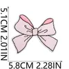 Parches Bordados de Moños Rosas con 26 Letras de Moño para Decoración de Bolsos, Parches de Letras, Parches Bordados para Planchar