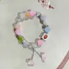 Pulsera de Cristal Artificial Colorida Esmerilada Gris Luz de Luna de Venta Caliente Mejor Amiga de Mujer Pulsera de Cuentas Hecha a Mano para Pareja Puesto de Pulseras