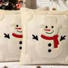 Funda de Almohada Navideña con Lazo de Amazon Transfronteriza para Decoración de Sofá de Sala de Estar, Funda de Cojín Navideño