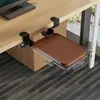 Bandeja para Teclado Debajo del Escritorio Sin Taladro Tablero de Extensión de Escritorio de Oficina Cajón de Almacenamiento para Ratón de Computadora Carril Deslizante Soporte de Clip