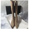 Nuevas Botas Largas Estilo Coreano Otoño e Invierno 2026, Botas Elásticas por Encima de la Rodilla, Botas Delgadas Mate, Botas de Tacón Alto con Cremallera Lateral y Punta Fina para Mujer