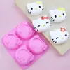 Molde de Silicona para Pastel Cabeza de Gato Clásico de 4 Piezas Listo para Envíos Transfronterizos Molde para Gelatina y Pudín Hecho a Mano