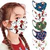 Mascarillas para niños otoño e invierno frío cálido invierno orejas lavable mascarilla 3d estampada Navidad mascarilla de tela al por mayor