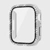 Adequado para Capa de Apple Watch, Capa de Relógio com Diamante de Linha Única para Apple Watch 7ª Geração, Capa Protetora de Relógio com Película de Vidro Temperado de PC