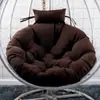 Cojín Grueso para Cesta Colgante, Cojín para Silla Colgante Tipo Nido de Pájaro de Ratán, Cojín Individual para Silla Colgante, Cojín Redondo para Mecedora Extraíble y Lavable