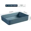 Caja de almacenamiento de plástico color Morandi caja de almacenamiento para armario ropa interior pantimedias caja de almacenamiento para snacks juguetes con tapa caja de almacenamiento