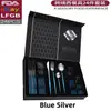 Conjunto de Talheres de Aço Inoxidável Amazon Transfronteiriço Faca Portuguesa, Garfo, Colher Hotel Estilo Ocidental Estilo Europeu Conjunto de Caixa de Presente de 24 Peças