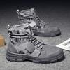 Botas Martin para hombre, novedad de otoño 2024, negras, estilo británico, estilo motociclista, botas altas de cuero suave, impermeables, informales, de cuero