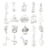 Kc Oro Retro Notas Musicales Música Guitarra Instrumento Pulsera DIY Llavero Pendientes Colgante Pulsera Joyería Accesorios