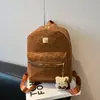 Mochila Feminina Estilo Coreano Tendência Outono Nova Mochila Estilo Retrô Grande Capacidade Estampa de Leopardo Casual Viagem Estudante Bolsa Escolar