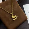 Colar Pingente de Pônei Banhado a Ouro Novo Estilo Transfronteiriço para Mulheres, Corrente de Clavícula de Luxo Leve de Alta Qualidade, Presente de Boa Sorte para Ganhar Dinheiro para o Ano de Nascimento
