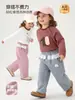 Calças compridas femininas para usar por cima calças de bumbum calças infantis atacado calças de moletom para menina estilo novo calças PP de bebê desenho animado quentes