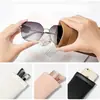 Bolsa de Almacenamiento para Gafas de Cuero, Estuche Protector para Gafas de Sol Unisex con Cierre Automático, Bolsa Portátil para Guardar Gafas de Sol