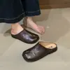 Nuevos Zapatos de Verano para Mujer 2026, Puntera Dividida Plana, Mocasines Deslizables de Cuero Suave