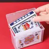 Caja de almacenamiento para cartas de póker, caja de plástico transparente, caja organizadora para cartas de juego Ultraman, tarjetas de identificación, tarjetas de presentación