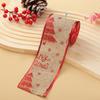 Fita de Juta Estampada de Natal Fita para Decoração de Casa de Ano Novo Decoração de Casamento de Natal Laço de Decoração de Juta