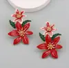 Estilo nacional nueva moda personalidad creativa hermosos pendientes de aleación con gota de aceite de flor pendientes de aceite de flor todo partido pendientes al por mayor