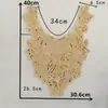 Encaje bordado lentejuelas collar decorativo con cuentas DIY costura cheongsam accesorios para ropa de escenario y danza accesorios