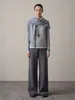 Calça reta de luxo leve estilo francês, outono/inverno 26, fleece fino, modeladora, quente, solta, fibra de poliéster, lã de camelo, calça comprida quente para mulheres