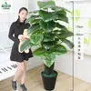 Qin Ye Rong Planta Fotográfica en Maceta Hotel Planta Verde Falsa Biónica Decoración de Sala de Estar Árbol Falso de Pie Flor Falsa Puerta