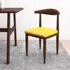 Cadeira de Jantar Minimalista Nórdica com Encosto, Banqueta para Sala de Estudo, Cadeira de Mesa para Estudantes, Uso Doméstico no Quarto, Cadeira Chifre de Ferro Forjado com Acabamento Imitação de Madeira