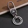 Novo chaveiro de carro para homens e mulheres, chaveiro de pendurar na cintura, chaveiro de metal com anel duplo, pingente, presente para casais