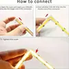 Hebilla sin soldadura 8/10 mm 2 pines tipo L 90 grados luz LED COB con conector de plástico transparente reutilizable